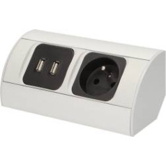 Orno Mēbeļu ligzda 1x2P + Z, 2xUSB, schuko versija