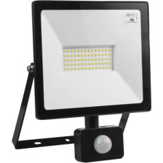 LED prožektors ar kustības sensoru Maclean, plāns 50W, 4000lm, auksti balta krāsa (6000K), IP44, MCE650 CW PIR