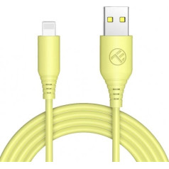 Tellur Silicone USB to Lightning cable 3A, 1m, yellow