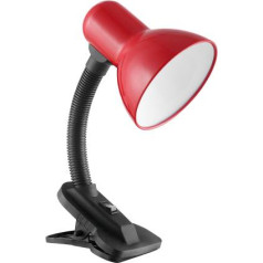 Orno LATSA, galda lampa ar spaili, 40W, E27, tērauds + plastmasa, sarkana