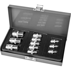 11 CV ligzdu komplekts ar torx ligzdu: 1 / 2-3 / 8-1 / 4 '', e4-20 proline