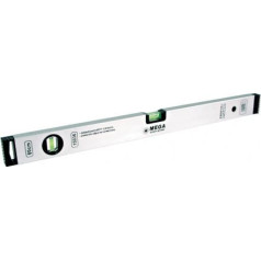 Mega Box aluminim spirit level 1200mm, 2vials - horizontal and vertical, wall  1mm thick.  accuracy 1