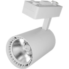 Nvox Veikala lampa LED celiņa prožektors vienfāzes balts 30w 2250lm aukstā gaisma 6000k