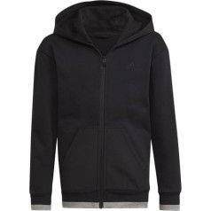 Džemperis adidas Fleece Full-Zip Hoody Jr HN6182 / melns / 164 cm