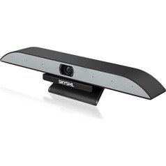 SKYSHL Ultra HD 4K audio un video konferenču kameru sistēma, 8 trokšņu slāpēšanas MIC tīmekļa kamera ar AI kustības un balss izsekošanu, automātiskais fokuss, digitālā tālummaiņa sanāksmju telpām, spēles, mācības, straumēšana