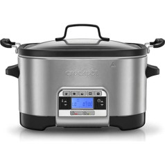 Crockpot Multi-Cooker | Programmējama lēnā plīts | Sautēšanai, grauzdēšanai un vārīšanai tvaikos | 5,6 L (6-7 cilvēki) | Noņemama bļoda [CSC024X]