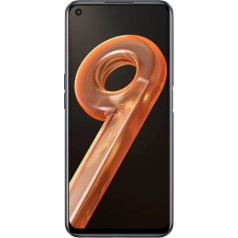 realme 9i viedtālrunis bez līguma, jaudīgs 5000 mAh akumulators, Qualcomm Snapdragon 680 procesors Android mobilais tālrunis, 33 W Dart uzlāde, Ultra Fluid 90 Hz displejs, Dual Sim, 4 + 64 GB, Android 11, Prism Black