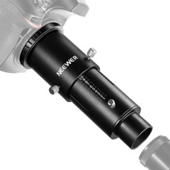 NEEWER mainīgs 1,25 collu teleskopiskais kameras adapteris un 1,25 collu pārejas kameras adapteris, saderīgs ar Nikon DSLR kamerām un teleskopu tālvadības fokusa un acu projektēšanas astrofotogrāfiju