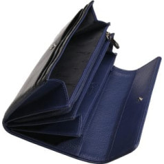 ESQUIRE LARGE WALLET PIPING, Black/Royal