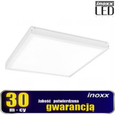 Nvox LED panelis 60x60 48w griestu lampa, kasete 3000k silts + virsmas rāmis