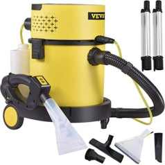 VEVOR 4-in-1 mitrais/sausais putekļu sūcējs 1200 W paklāju tīrītājs mitrais putekļsūcējs 20 l ietilpības polsterējuma tīrīšanas ierīce HEPA un sūkļa filtra rūpnieciskais putekļsūcējs 17 kpa Ideāli piemērots mājas pagalma garā