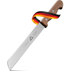 Alpenchef® maizes nazis ar zobainu malu 20 cm * Ražots Vācijā * Ergonomisks maizes griešanas nazis ar koka rokturi izgatavots no ķirša - nerūsējošais tērauds no Solingen