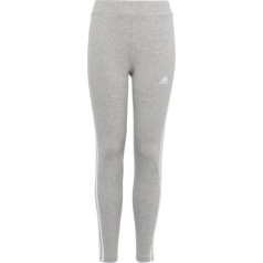 Legingi adidas 3 Stripes TIG girls Jr IC3624 / pelēki / 170 cm