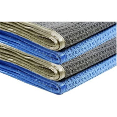 Glart komplekts ar 4 mikrošķiedras lupatiņām, trauku dvieļiem, žāvēšanas dvieli, 70 x 50 cm, mikrošķiedras lupatiņu, vafeļu lupatiņu, uzsūcošus sausus audumus stiklam, virtuvei, galda piederumiem, vannai