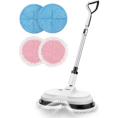 OGORI Wireless Electric Mop Grīdas Mop Elektriskā pulēšanas mašīna ar izsmidzināšanas funkciju, LED apgaismojums, 300 ml ūdens tvertne, Akumulatora vibrācijas mopa tīrīšana bez piepūles, akumulatora darbības laiks līdz 60 minūtēm