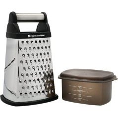 KitchenAid kvadrātveida rīve, četrpusēja nerūsējošā tērauda siera rīve ar griezēju, rīve un rīve