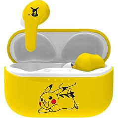 OTL Technologies Bluetooth austiņas V5.0 bērniem Pokemon Pikachu ar uzlādes kastīti, dzeltens, viens izmērs