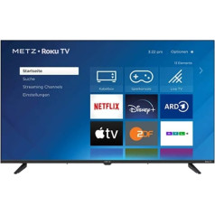 METZ Blue Roku TV | HD Smart TV | 32 collas | 80 cm | TV ar trīskāršo uztvērēju | TV ar WLAN | LAN | HDMI | USB | HDTV | Netflix | Prime | Disney + | AppleTV + utt. | 32MTD3001Z