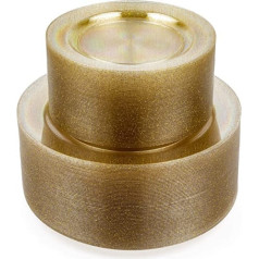 MATANA 120 plastmasas šķīvji ar zelta mirdzumu dzimšanas dienām, kristībām, kāzām, Ziemassvētkiem un ballītēm - 2 izmēri (60 x 26 cm, 60 x 19 cm) - atkārtoti lietojami un izturīgi