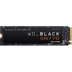 WD_BLACK SN770 1TB augstas veiktspējas NVMe SSD, spēļu SSD, PCIe Gen4, M.2 2280, ar lasīšanas ātrumu līdz 5150 MB/s, melns