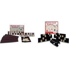 Aquamarine Games DO001 Rummy, spēle 6 spēlētājiem, modeļi un Rummy Travel 6 spēlētāji, daudzkrāsains (DO004)