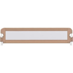 Festnight- Toddler Bed Guard Gultas sliede Bērnu gultas sliede Bērnu Gultiņa Aizsargs pret kritienu Bērniem Zīdaiņu Toddler Režģis Bērnu Gulta Taupe 180 x 42 cm Poliesters