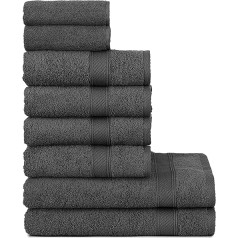 nottoc Frotē dvielis, roku dvieļu komplekts, 2 vannas dvieļi, 2 roku dvieļi un 4 viesu dvieļi, roku dvieļu komplekts, 100% kokvilna, absorbējošs, īpaši mīksti turku luksusa dvieļi