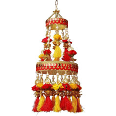 Apaļš centrā piekarināms sienas jumts griesti iekaramie Džomaras rožu ziedu apdari Dekoratīvie rotājumi ballīte Pateicības Ziemassvētku rotājumi Indijas tradicionālais mājas dekors Svētki un Jaungada dāvanas