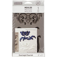 Pārveidot ar Prima 655350632250 Everleigh Flourish Clay, ziepju gatavošanas veidnēm, keramikas un modelēšanas māliem, silikonu, 5 x 8 x 8 mm