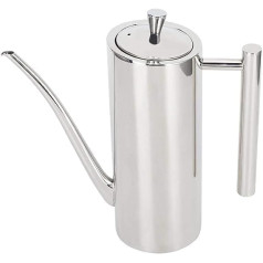 Ymiko Stainless Steel Kitchen Oil Pot Oil Dispenser Bottles Oil Container Dustproof Olive Oil Pot for Kitchen Restaurant with Drip-Free Spout (0.7L)