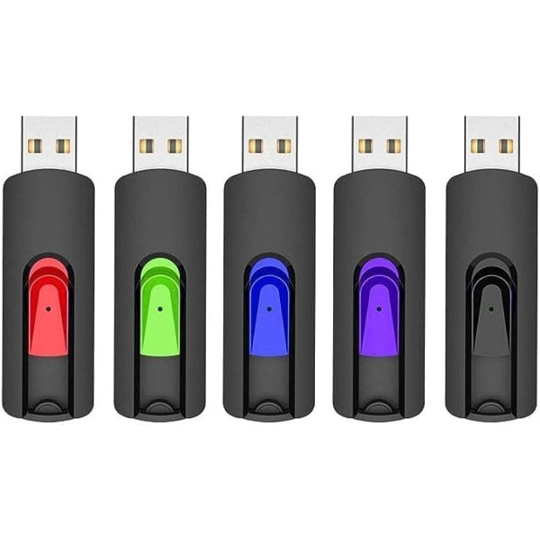USB Stick 16GB 3.0 Pack of 5, Vansuny USB Stick 3.0 16GB Pack of 5, USB 3.0 16GB Memory Stick Data Storage Backup for PC/Mac/Desktop/Laptop/Game Consoles (16GB, Pack of 5)