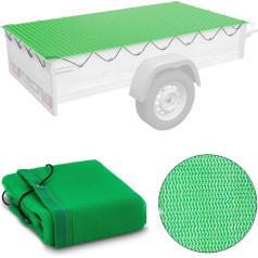 Transporta tīkls, kas nostiprina kravu uz piekabes, smalks acs 2 x 3 m zaļš