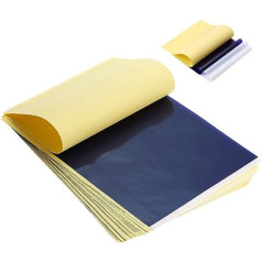 ‎Winterworm Pack of 50 Tattoo Thermal Stencils Transfer Paper Printer Paper 29.5 x 22.6 cm for Tattoos and Arts