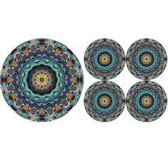 BERTONI EE Apaļā galda paklājiņu komplekts 1+4 - BARECELONA