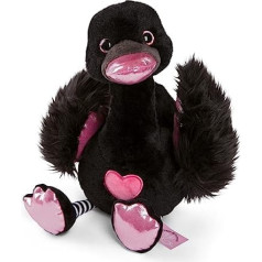 NICI mīksta rotaļlieta Love Swan 70 cm melna I plīša rotaļlieta meitenēm, zēniem un mazuļiem I pūkains mīkstais rotaļlieta glaudīšanai, spēlēšanai un gulēšanai - 48273