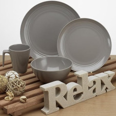 Melamine Camping Tableware Dining Picnic Set for 4 People, 16-Pieces, Dishwasher Safe