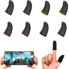 ‎Lonsvttu 4 Pairs Mobile Phone Gaming Finger Sleeve PUBG Finger Cover Sweatproof Non-Slip Gaming Thumb Case for Touchscreen Games