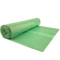 80 mikronu biezi atkritumu maisi. izturīgs rullis 15 gab. - zaļš 120L