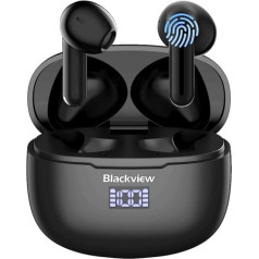 Blackview AirBuds 7 bezvadu Bluetooth austiņas ausī ar mikrofonu, bezvadu austiņas ar Bluetooth 5.3 trokšņu slāpēšanu, skārienjutīgie sensori, 4 mikrofoni, IPX7 ūdensizturīgs, 35h atskaņošanas laiks
