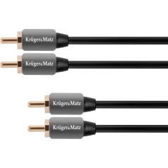 Kruger&matz 2RCA-2RCA kabelis 1,0 m Kruger & Matz
