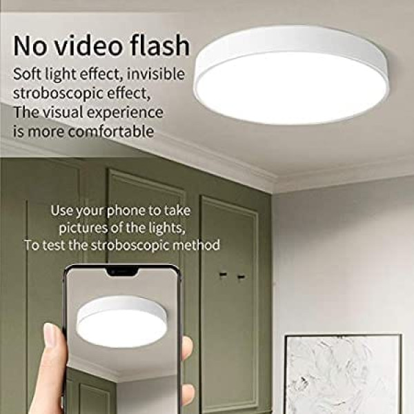 Natsen griestu apgaismojums, silti balts, 3000 K LED, īpaši plāns apaļš apgaismojums bērnu istabai, viesistabai, guļamistabai utt. (12 W–36 W)