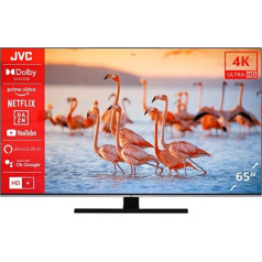 JVC LT-65VU8156 65 collu televizors/viedtelevizors (4K Ultra HD, HDR Dolby Vision, trīskāršs uztvērējs, iebūvēts Alexa, Bluetooth, Dolby Atmos) - 6 mēneši HD+ iesk. [2023]