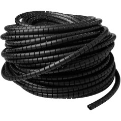 ACT Cable conduit, diameter 15 mm, spiral hose length 50 metres, cable management for office, flexible cable organiser, computer and workplace - CT4050