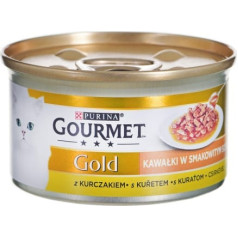 Purina Nestle Purina gardēžu zelta mērce priecē mitro kaķu barību ar vistu 85g