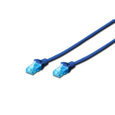 Patch cord u/utp cat.5e pvc 0.5m blue