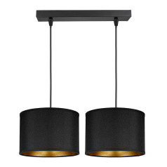 Orno KYLO 2P E27, piekaramā lampa, maks. 2x60W, melns, lentes