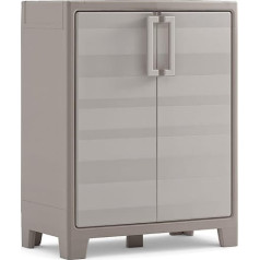 Keter 9752000 0462 02 Gulliver Kunststoffschrank, niedrig, bēšs, 80 x 44 x 100 cm
