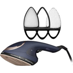 Russell Hobbs Steam Genie 28370-56 Multi Iron [Steam Smoother & Steam Iron] 2-in-1 (1700W, 20g/min tvaiks, karstumizturīgs maisiņš, 3 pielikumi: apģērbs, aizkari, polsterējums) Travel Iron 28370-5