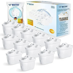 Watus Water Filter Cartridges, for Brita Maxtra+ and Maxtra, Style, Marella, Elemaris, for Replacement Brita Filter Cartridges, Made in Germany (12)