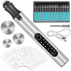 Electric Engraving Pen, Multifunctional Engraving Tool Set, Portable Wireless Engraving Tool, Etching Pen for DIY Jewellery, Metal, Glass, Plastic, Wood, Ceramic, Stone Engraving